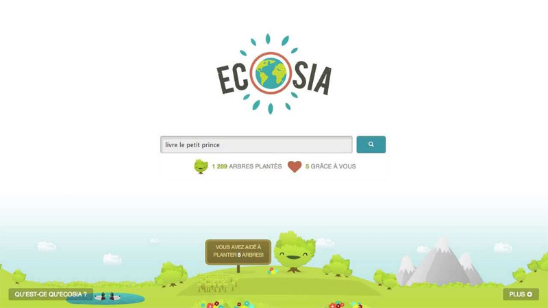 Ecosia, l'alternative éco responsable à Google dans vos recherches sur Internet